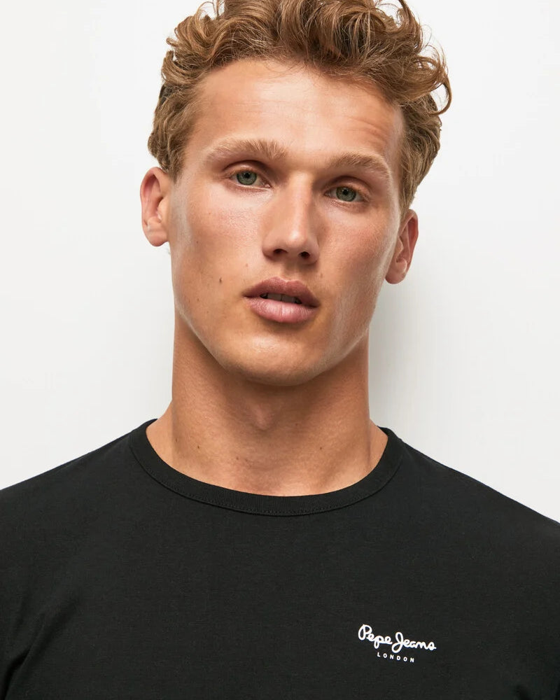 Pepe Jeans T-Shirt Manga Comprida Preta Pepe Jeans