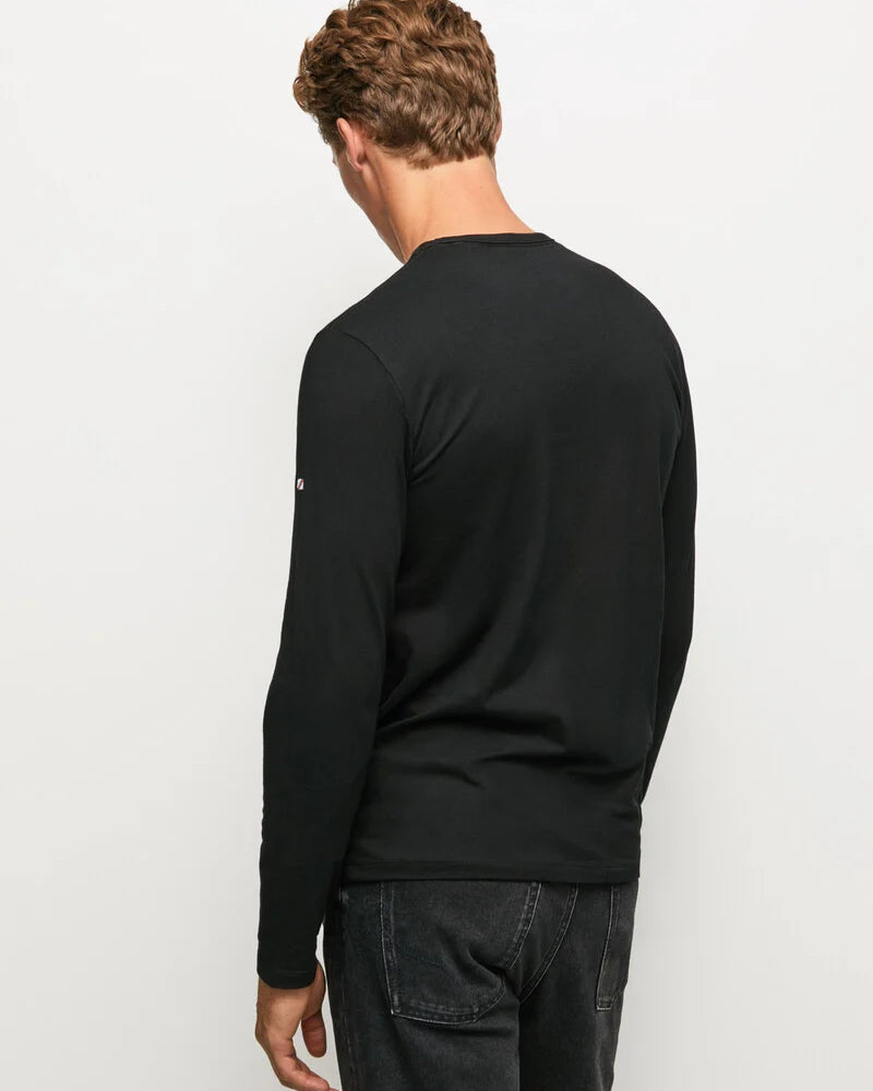 Pepe Jeans T-Shirt Manga Comprida Preta Pepe Jeans