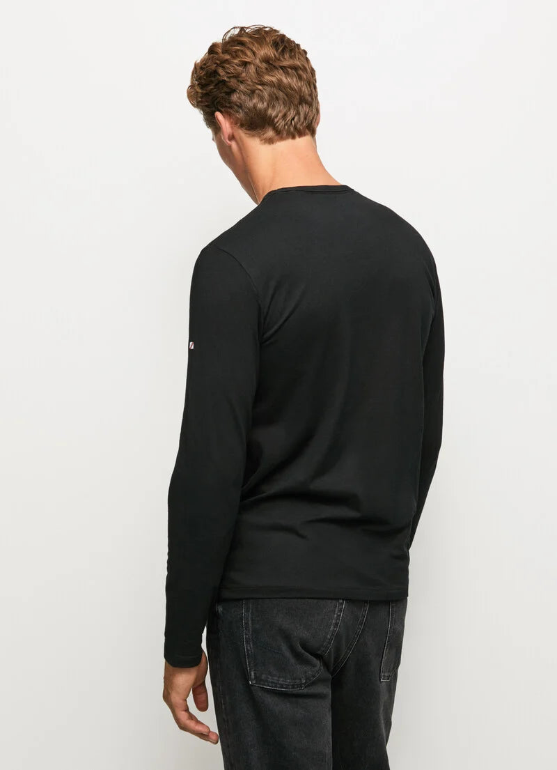 Pepe Jeans T-Shirt Manga Comprida Preta Pepe Jeans