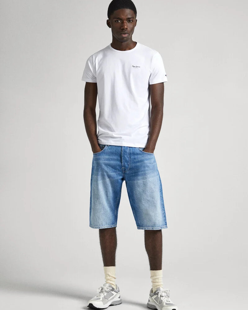Pepe Jeans T-Shirt Logo Slim Branca Pepe Jeans