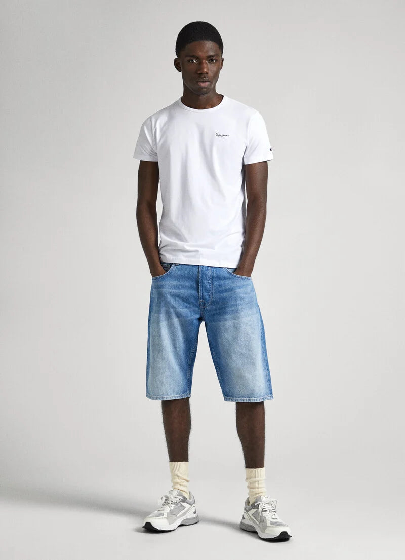 Pepe Jeans T-Shirt Logo Slim Branca Pepe Jeans