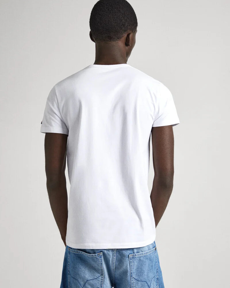 Pepe Jeans T-Shirt Logo Slim Branca Pepe Jeans
