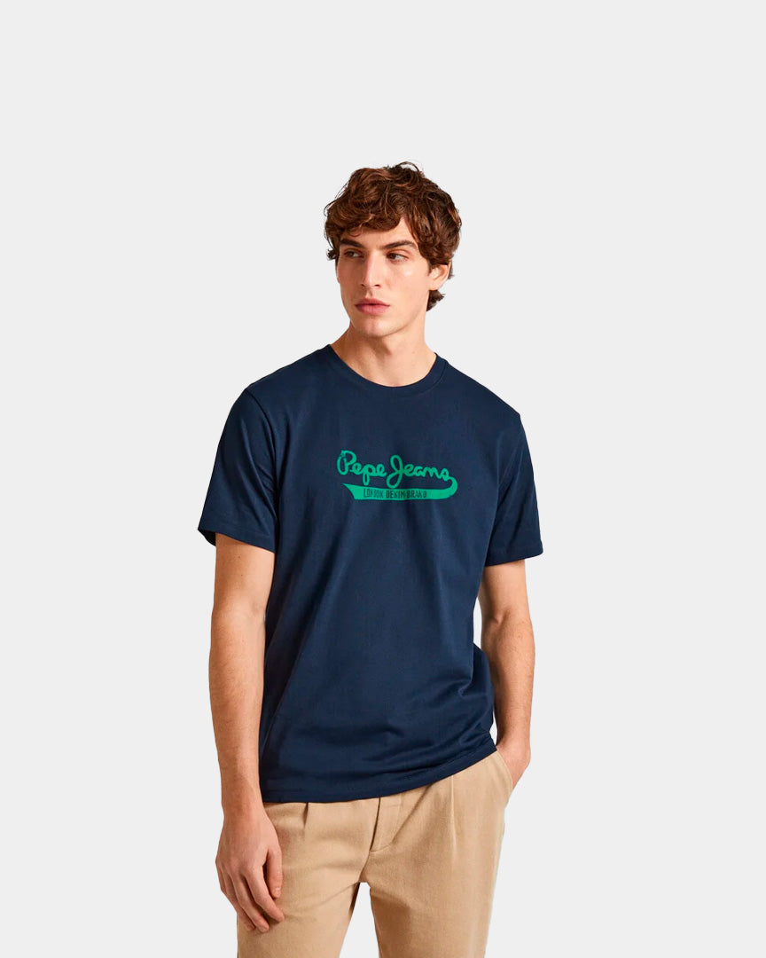 Pepe Jeans T-Shirt Logo Marinho PM509390594