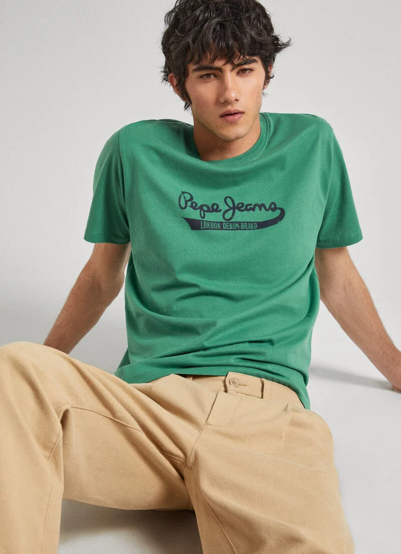 Pepe Jeans T-Shirt Logo Verde Pepe Jeans