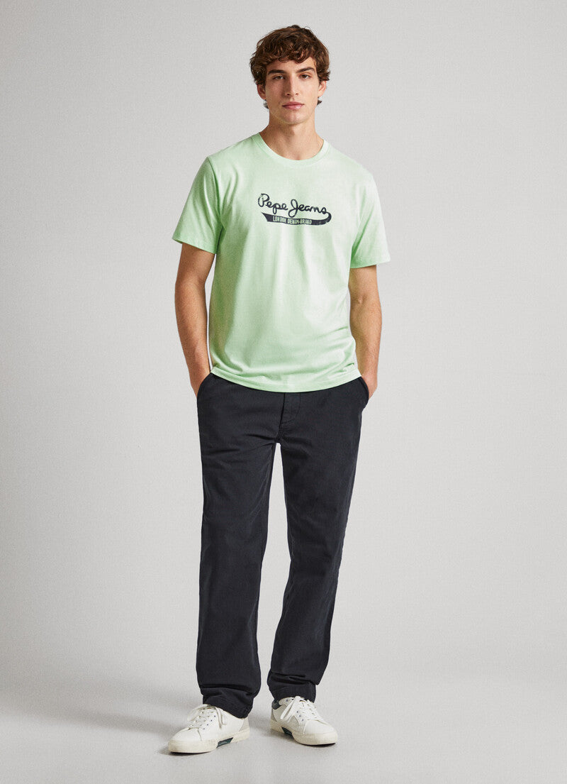 Pepe Jeans T-Shirt Logo Verde Clara Pepe Jeans