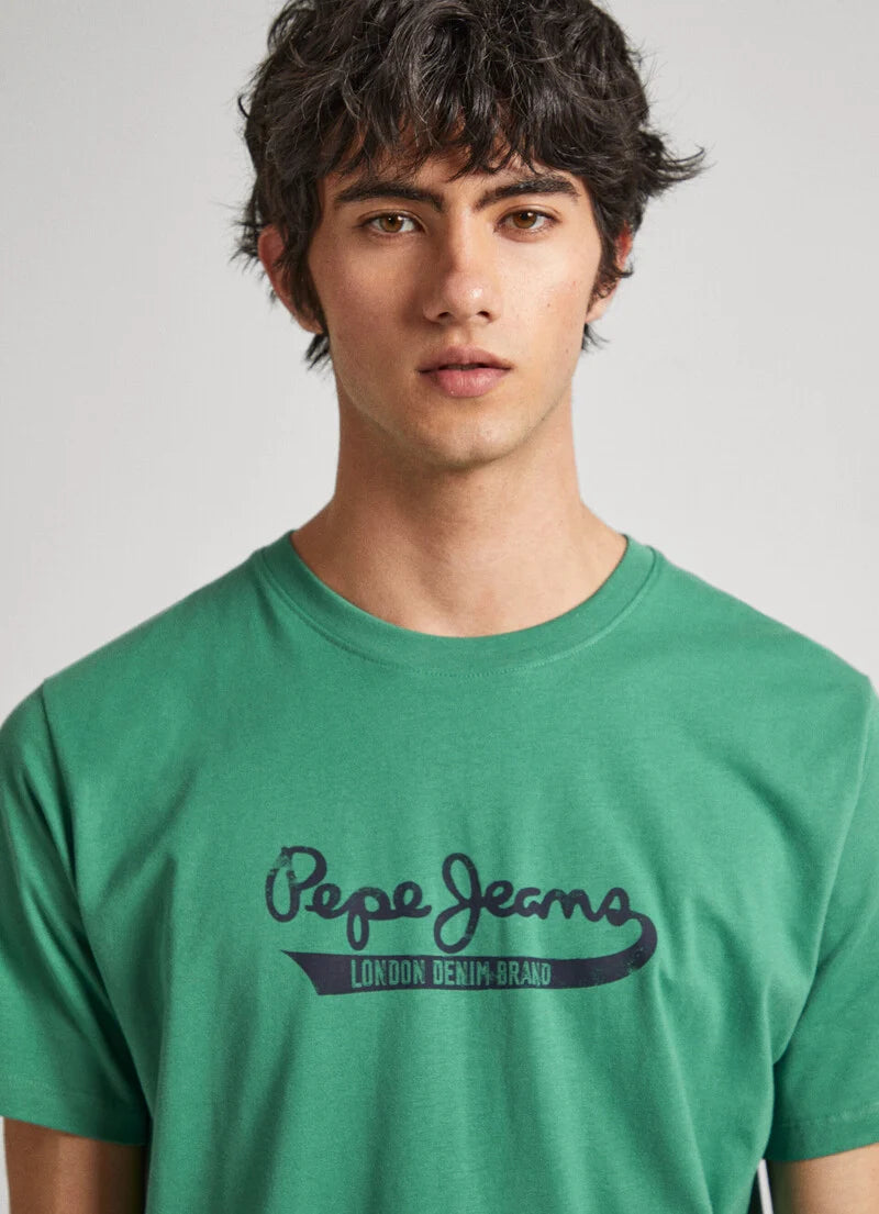Pepe Jeans T-Shirt Logo Verde Pepe Jeans