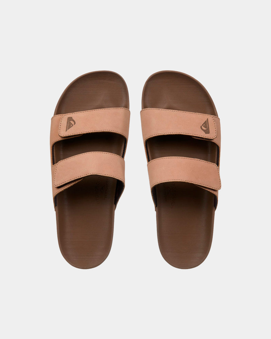 Quiksilver Chinelos Rivi Leather Bege/Castanho