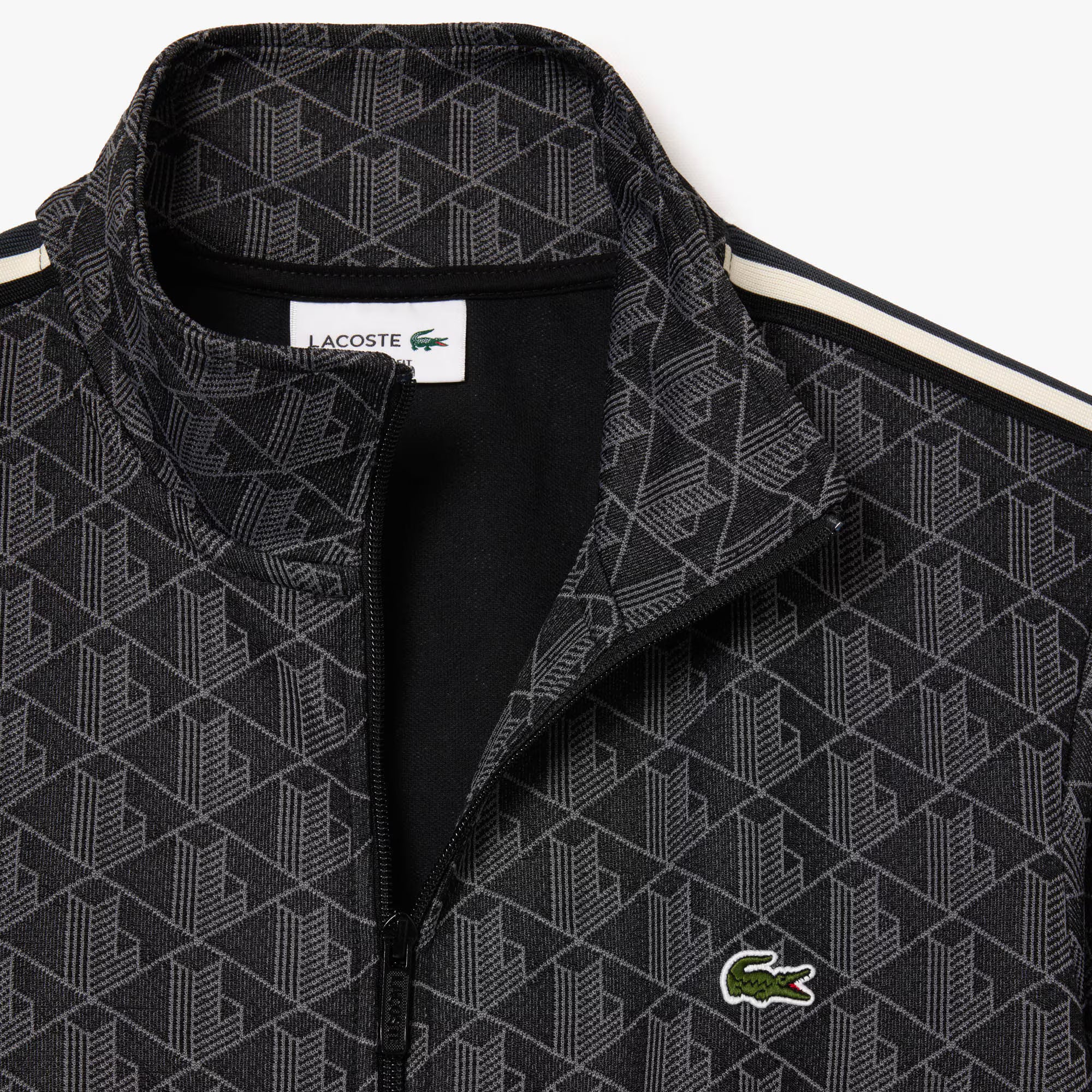 Lacoste Casaco Paris Monograma Preto/Cinza Lacoste