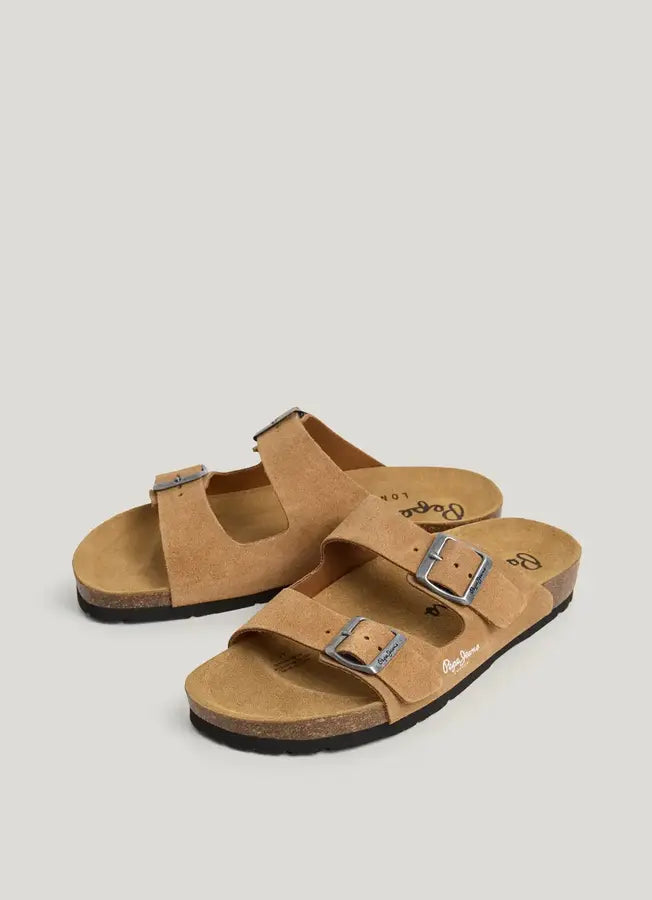 Sandálias Pepe Jeans Oban Suede Castanho Pepe Jeans