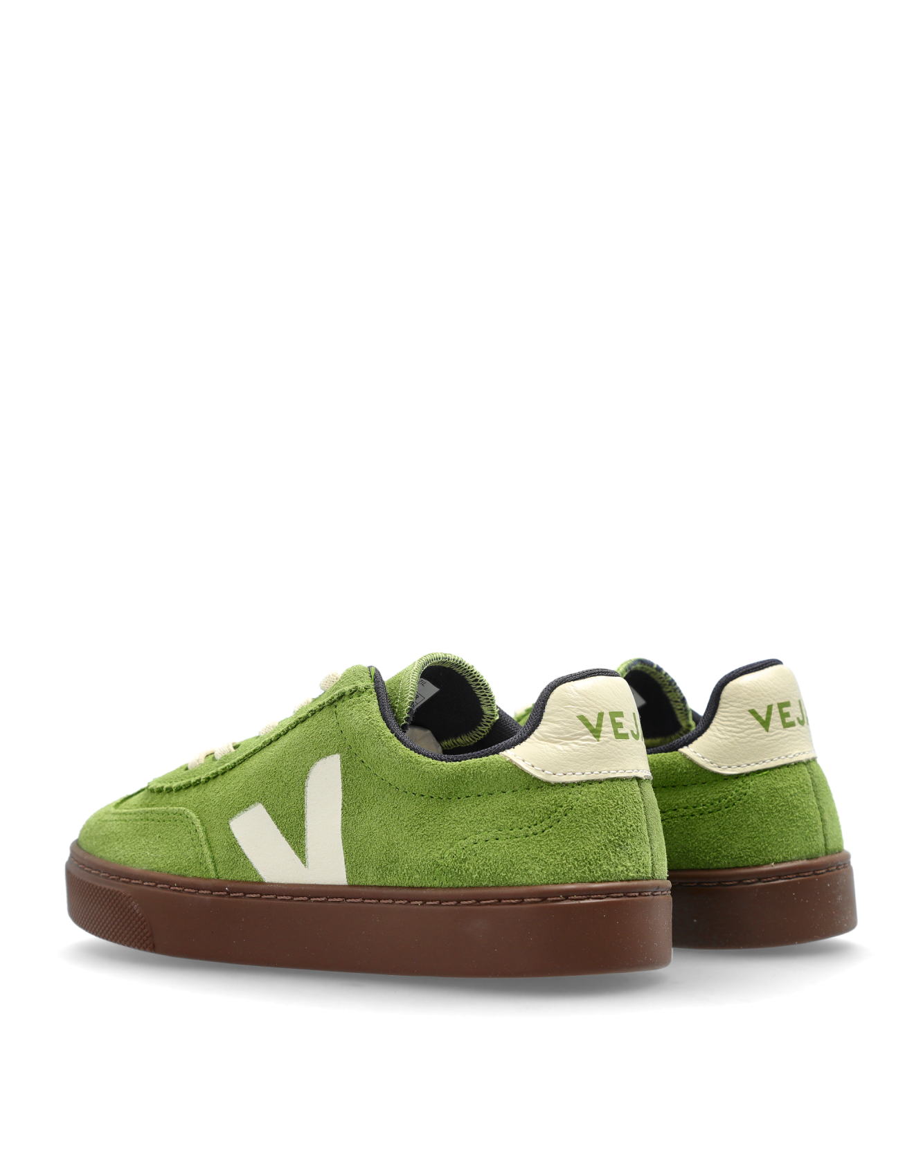 Sapatilha Criança Veja Small Volley O.T Leather Camurça Verde