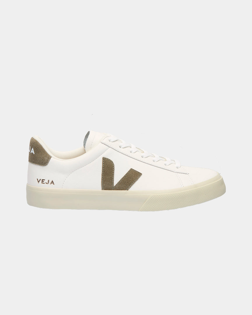 Veja Campo Leather Branco/Verde CP0502347B