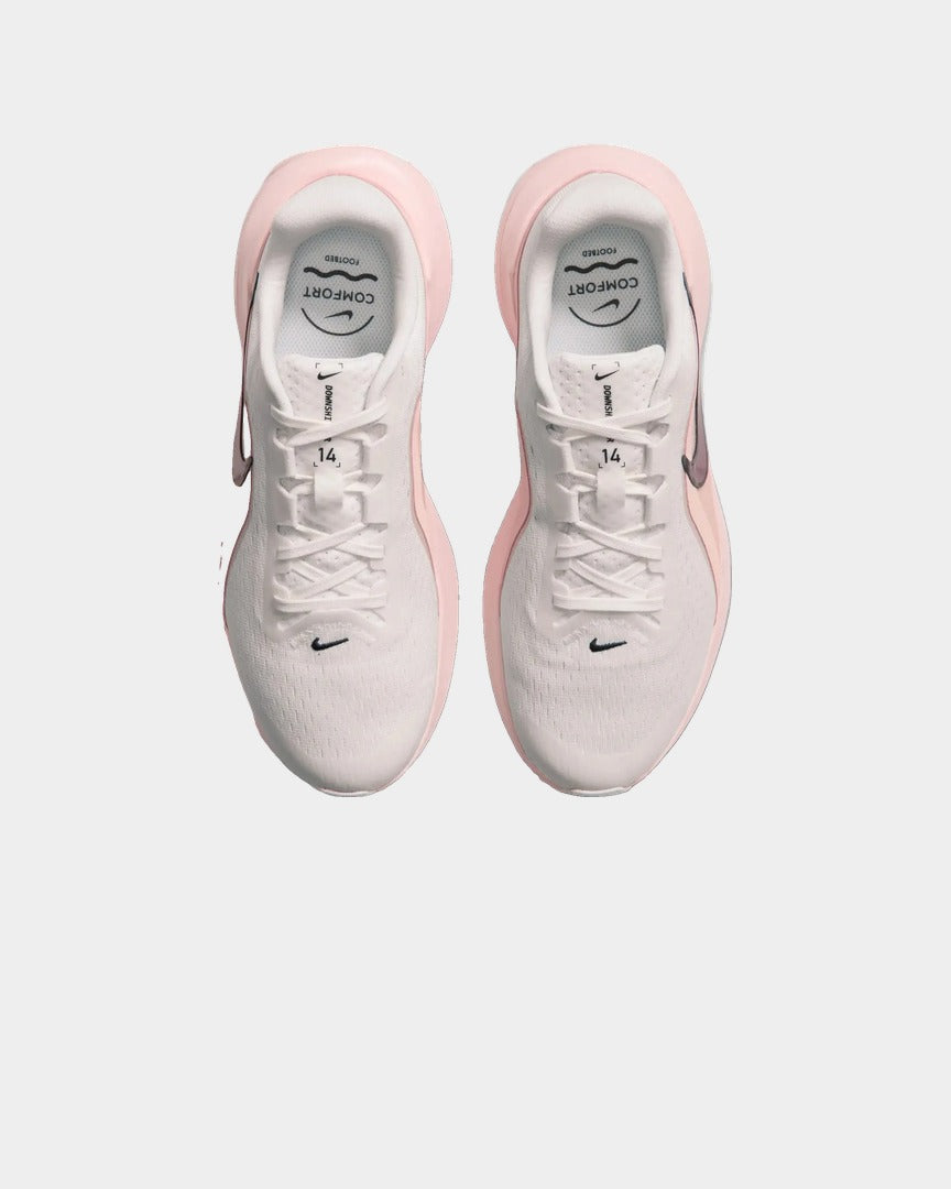 Sapatilhas Corrida Mulher Nike Downshifter 14 Branco/Rosa vista de cima