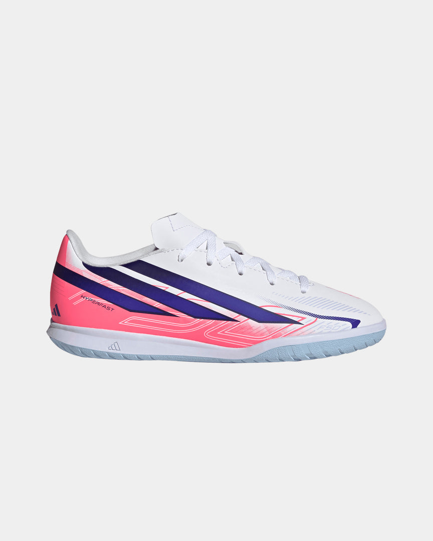 Sapatilhas Futsal Adidas F50 Hyperfast Club IN Júnior Branca/Rosa Adidas
