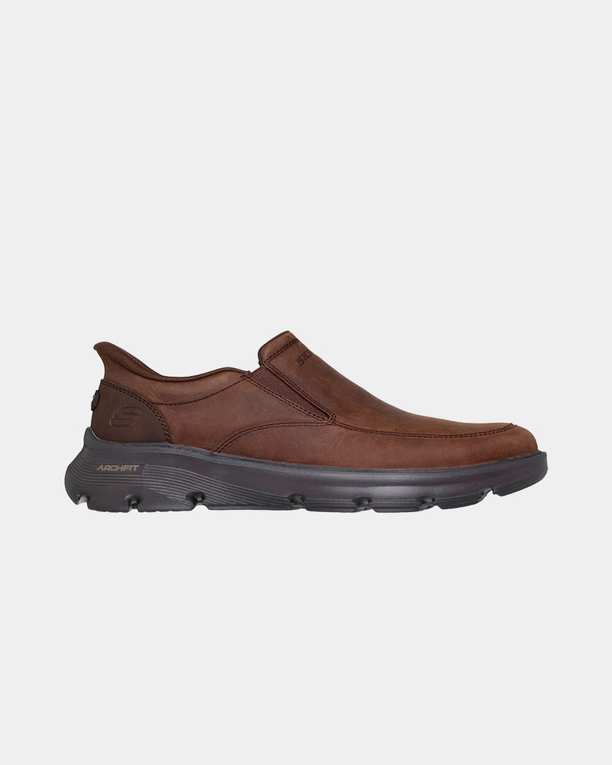 Sapatilhas Homem Skechers Slip-Ins Arch Fit Garza Umar Castanho Skechers