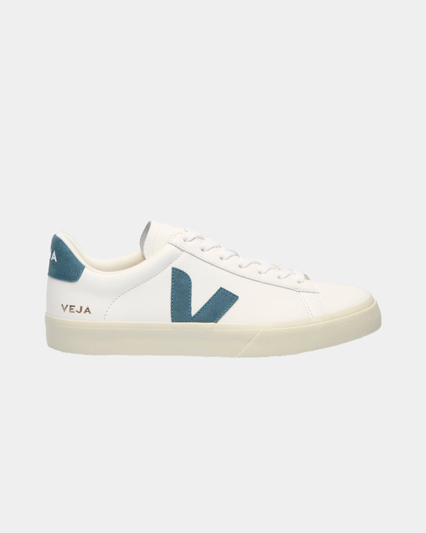 Sapatilhas Homem Veja Campo Leather Branco/Azul Veja