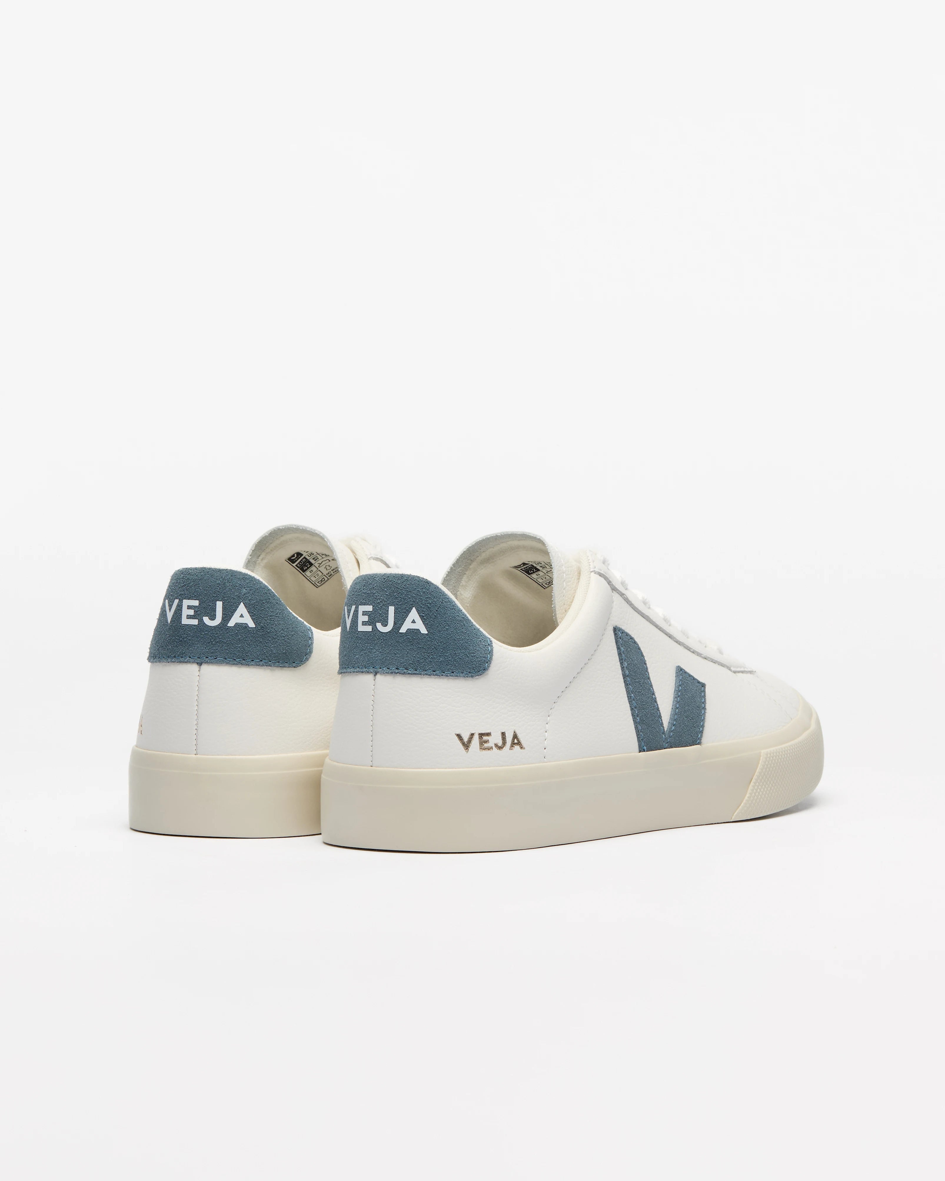 Sapatilhas Homem Veja Campo Leather Branco/Azul Veja
