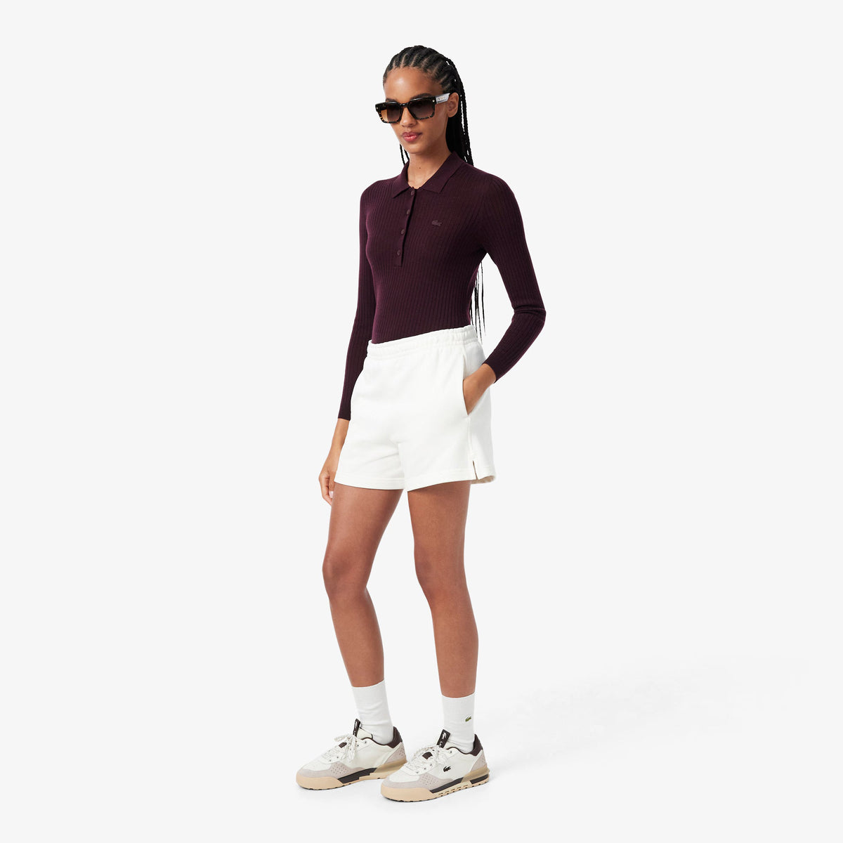 Sapatilhas Mulher Lacoste Slam Break Branco/Castanho Lacoste