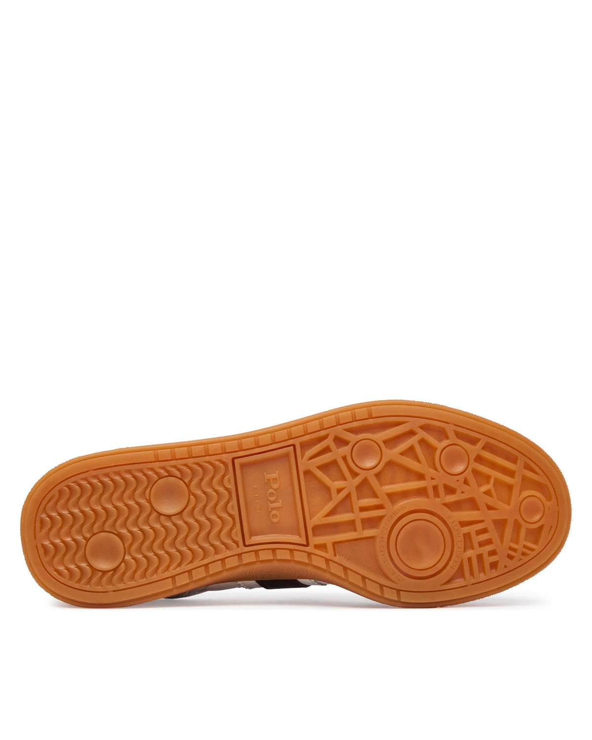 Sapatilhas Mulher Ralph Lauren Bedford Branca/Castanho Polo Ralph Lauren