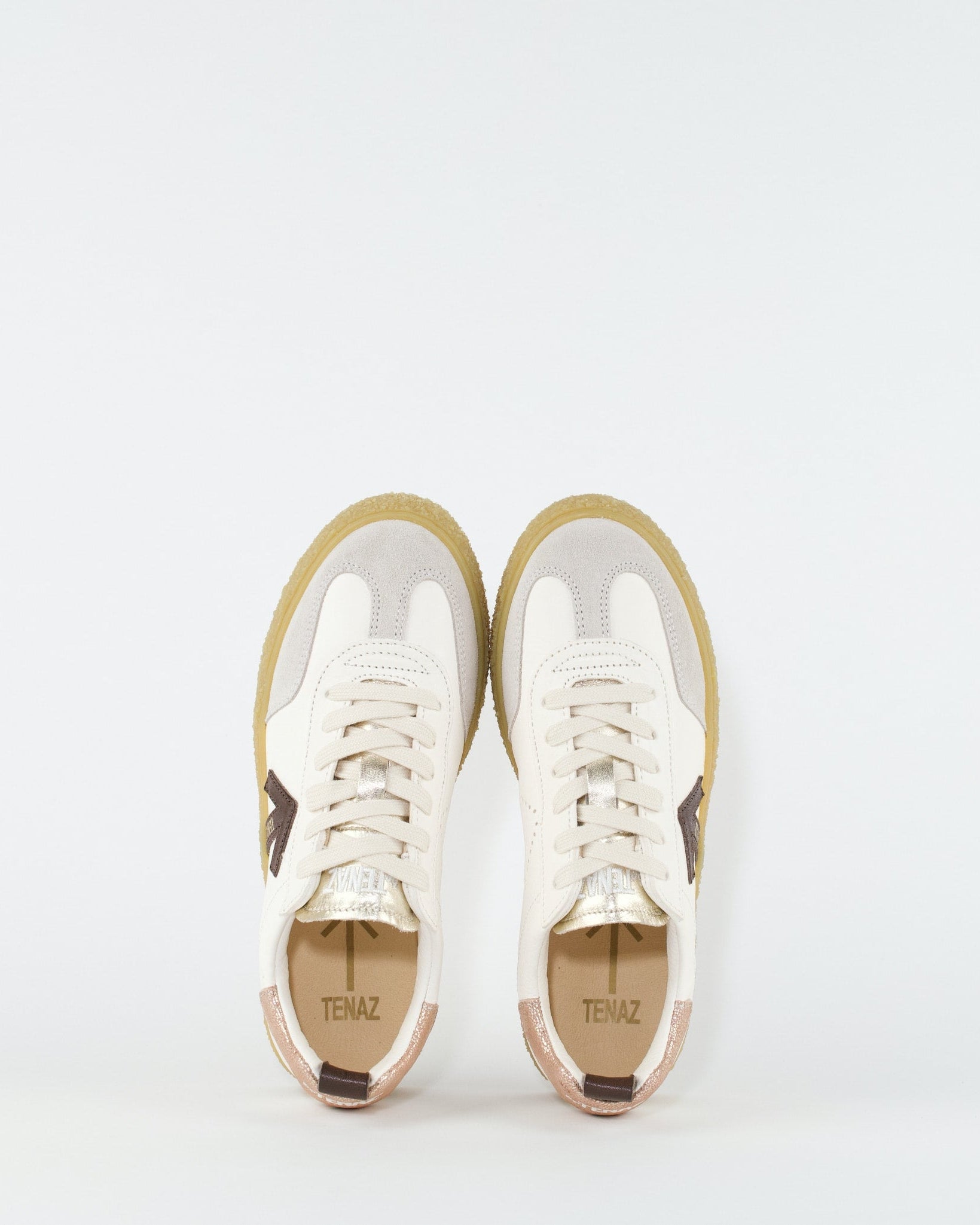Sapatilhas Mulher Tenaz Olhamar 3.0 Hazelnut Bege/Dourado Tenaz