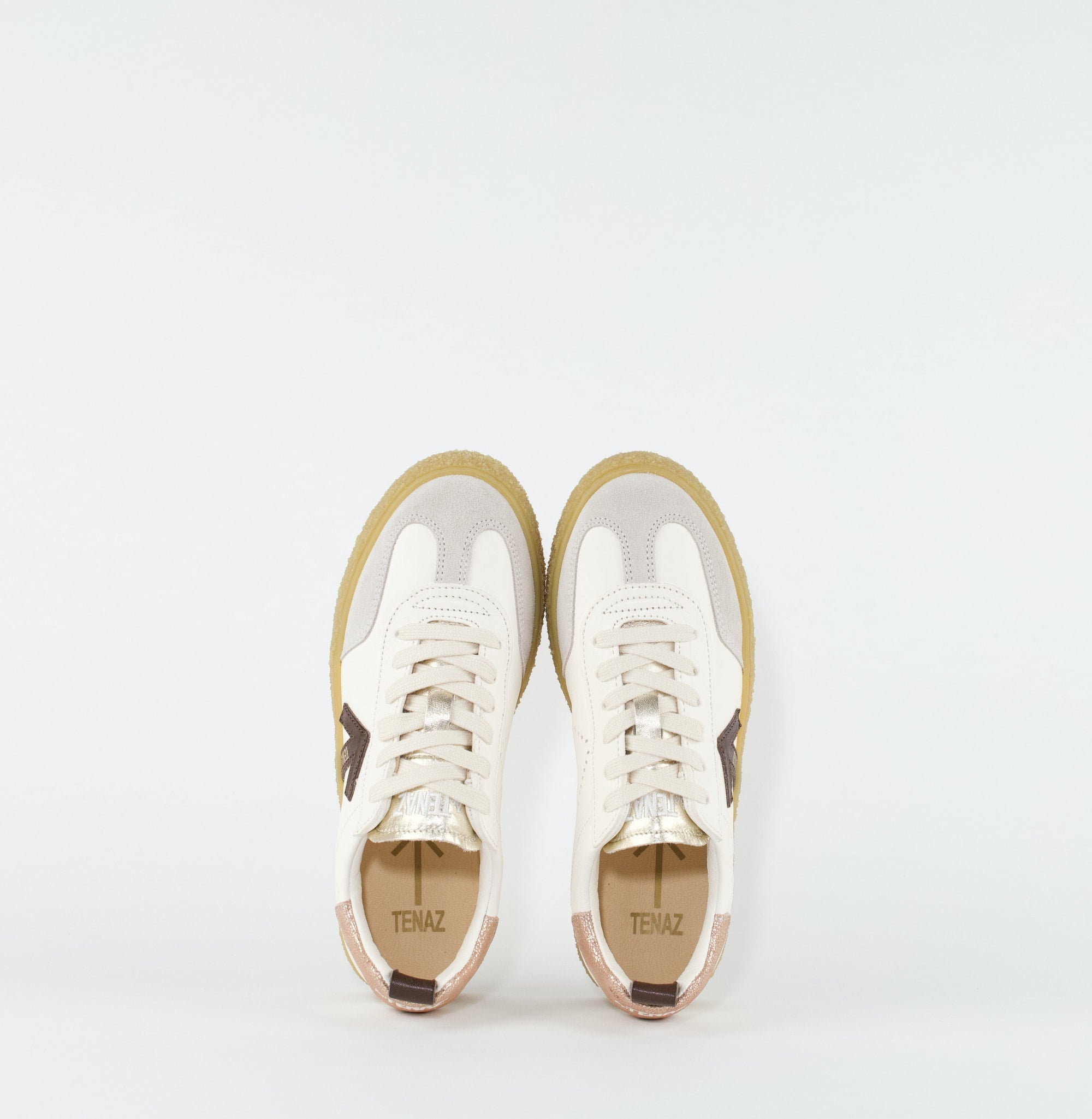 Sapatilhas Mulher Tenaz Olhamar 3.0 Hazelnut Bege/Dourado Tenaz