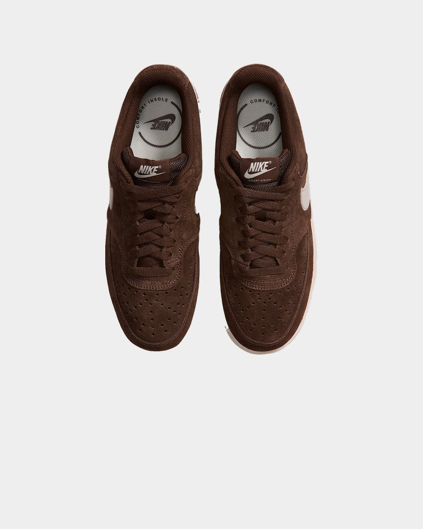 Sapatilhas Nike Court Vision Low SD Premium Castanhas vista de cima
