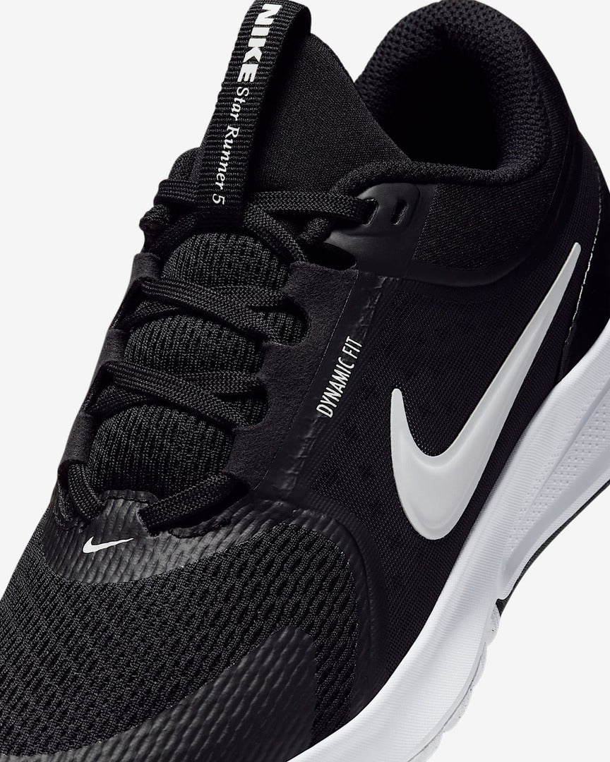 Sapatilhas Nike Star Runner 5 J Preto/Branco pormenor