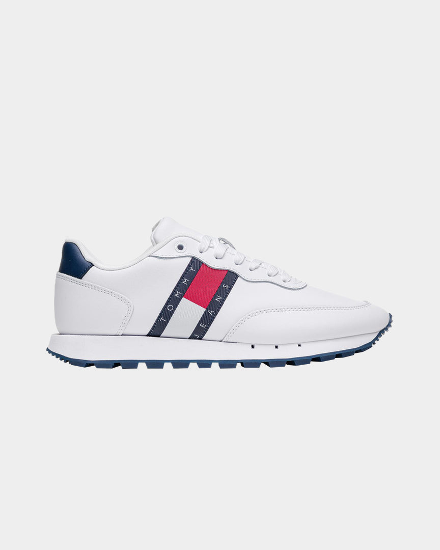 Sapatilhas Tommy Hilfiger Leather Runner Homem Branca