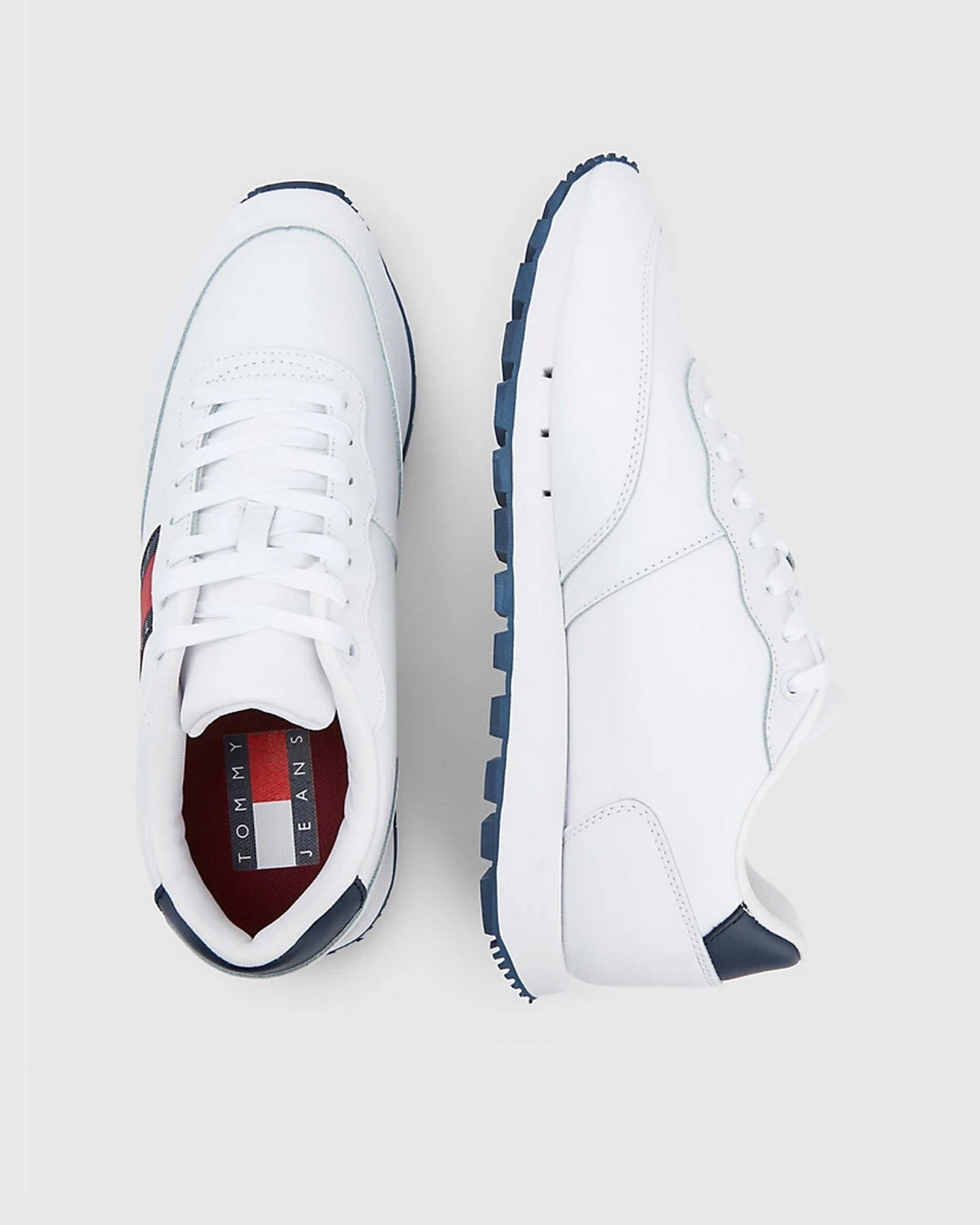 Sapatilhas Tommy Hilfiger Leather Runner Homem Branca