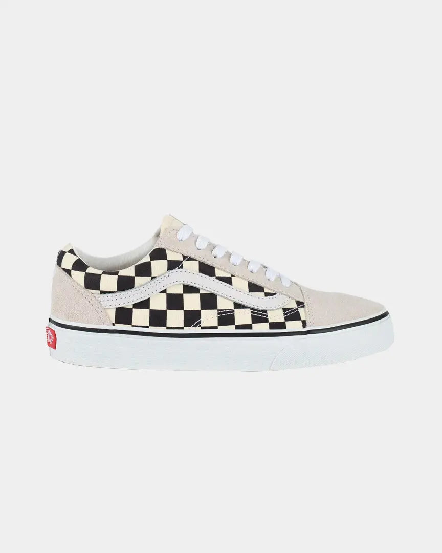 Sapatilhas Vans Old Skool Checkerboard Mulher Bege