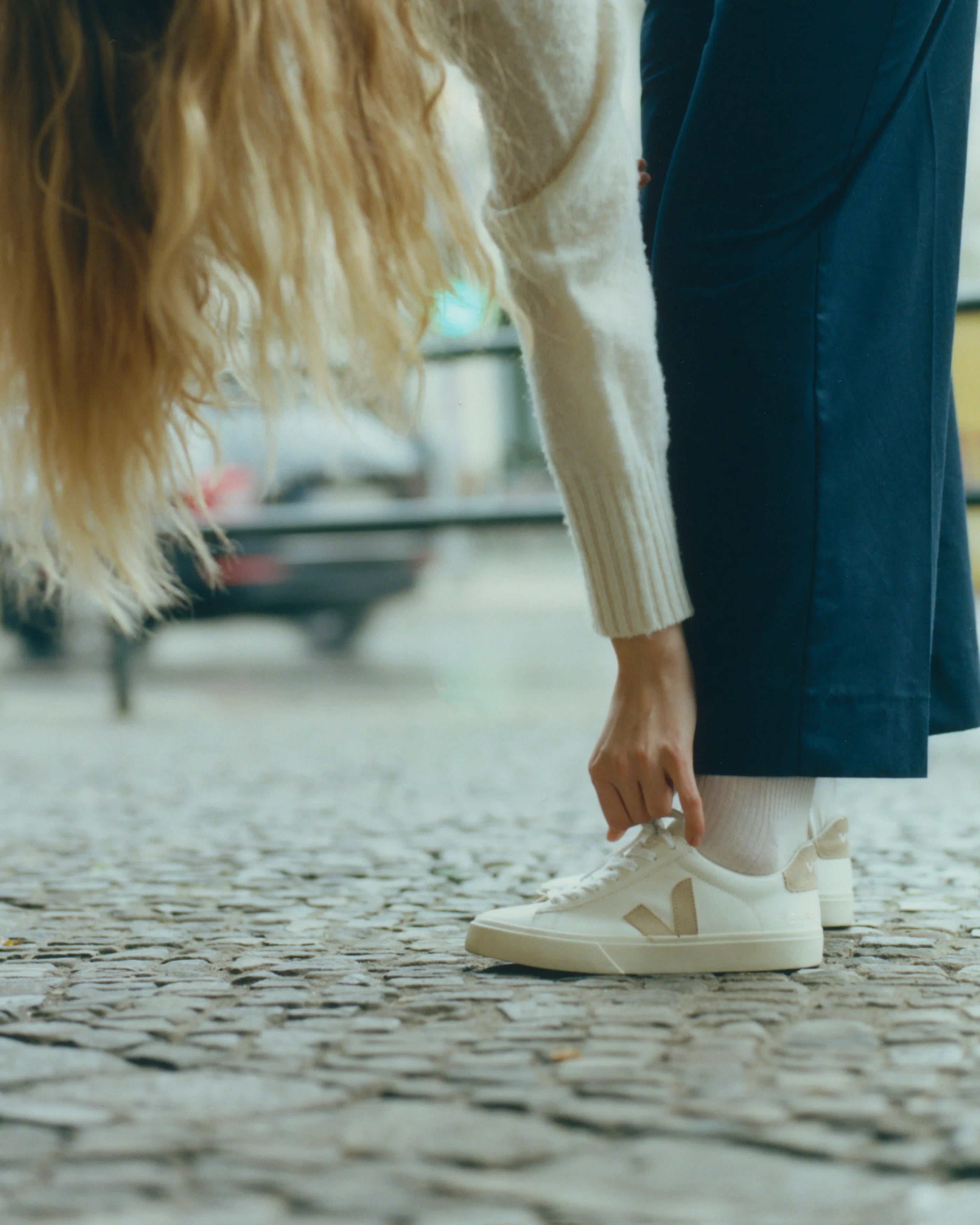 Sapatilhas Veja Campo Leather Branco/Bege Veja