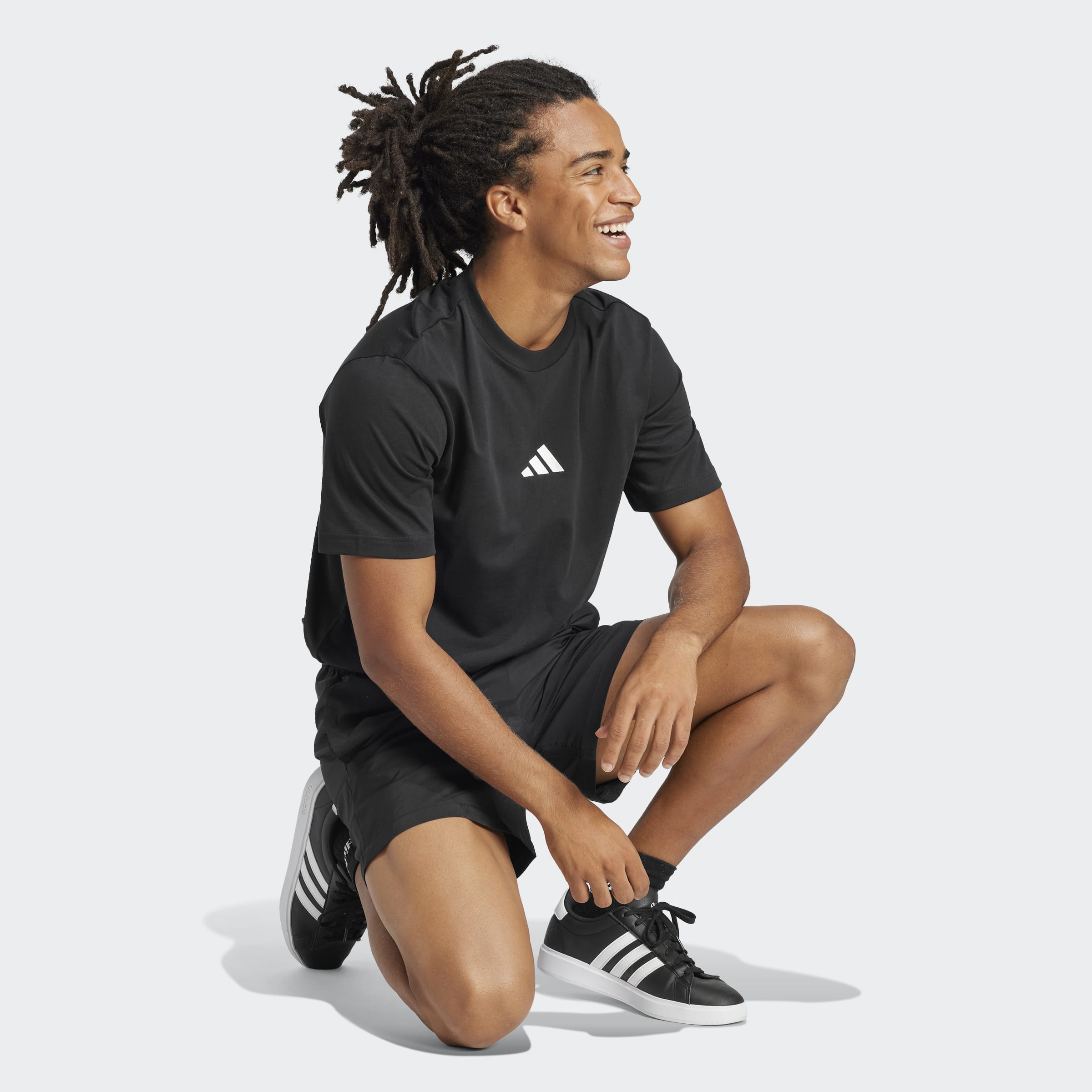 T-Shirt Adidas Homem Essentials Simples Preta Adidas