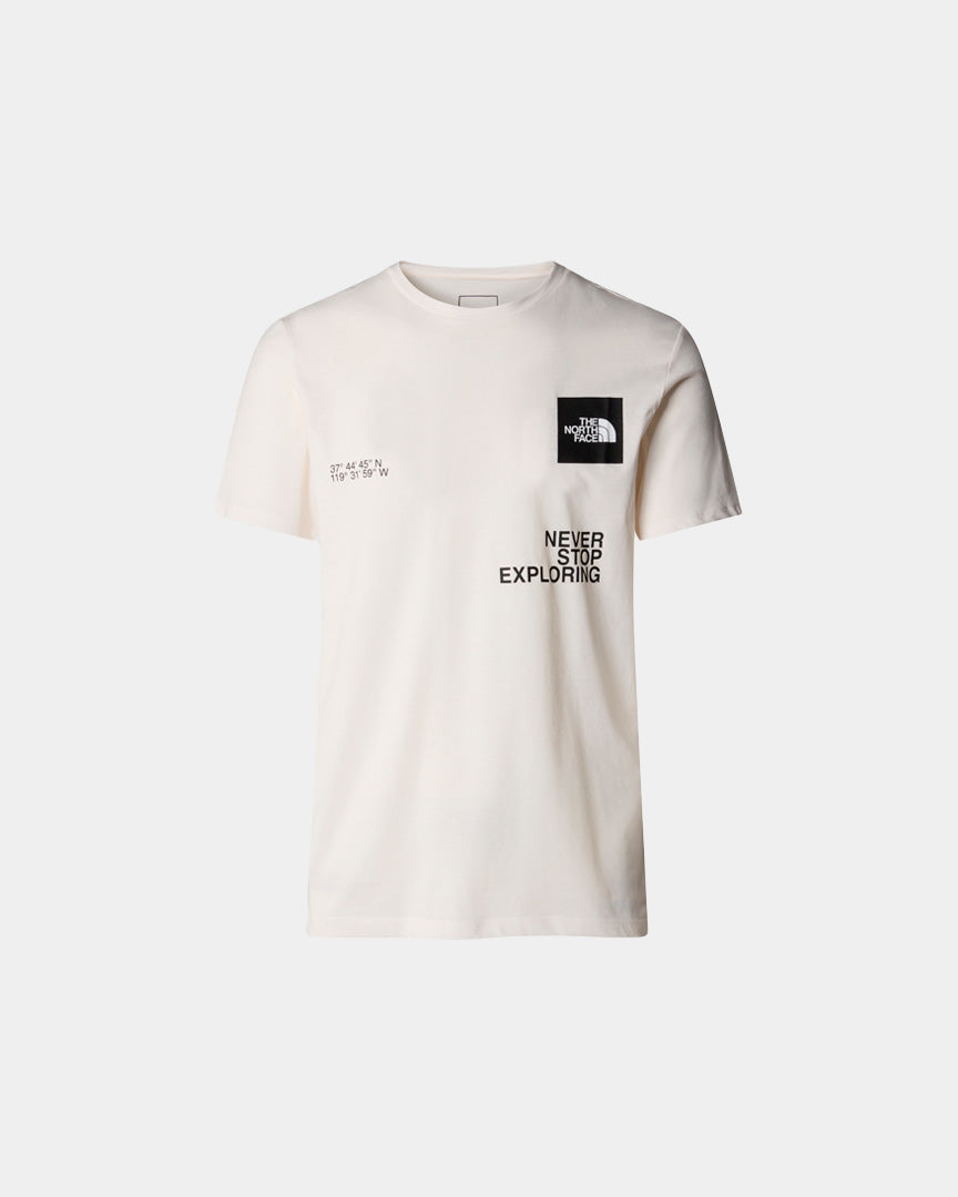 T-Shirt The North Face Coordinates Gráfica Homem Branca