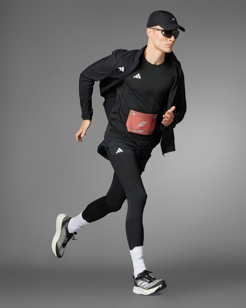 T-shirt Corrida Homem Adidas Adizero Essentials Preta em corrida