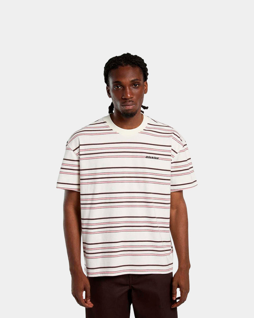 T-shirt Homem Dickies East Liberty Stripe Bege/Rosa Dickies