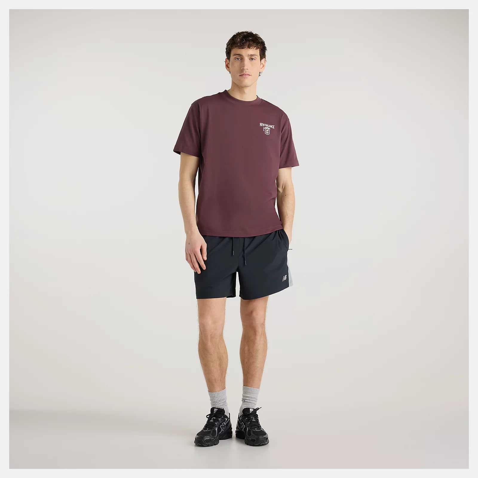 T-shirt Homem New Balance Grab a Bit London Bordô New Balance
