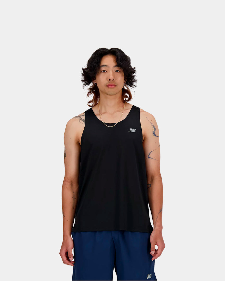 T-shirt de Alças de Treino New Balance Sport Essential Preta