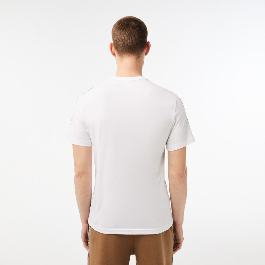 Lacoste T-shirt Logo Stripe Branca Lacoste