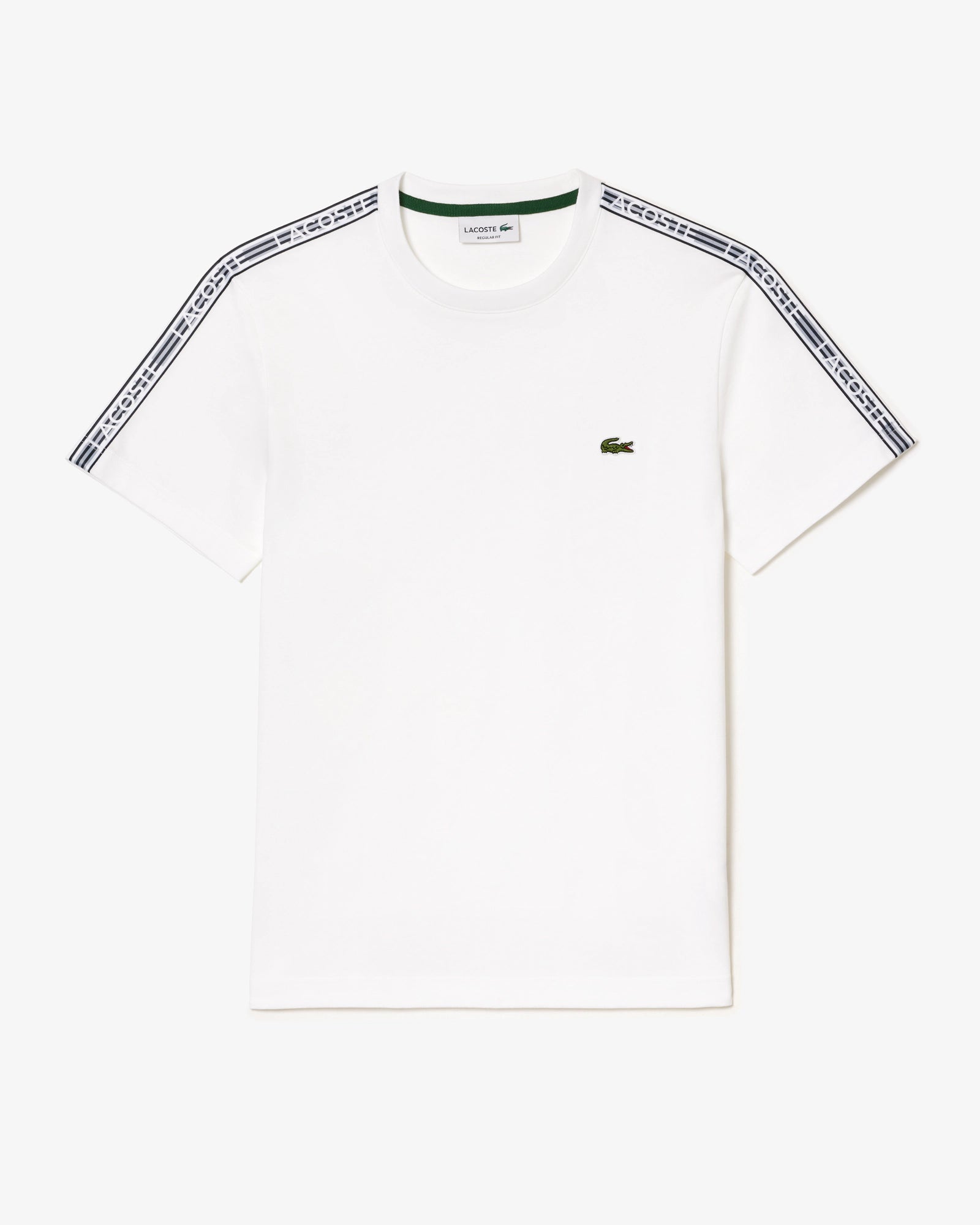 Lacoste T-shirt Logo Stripe Branca Lacoste