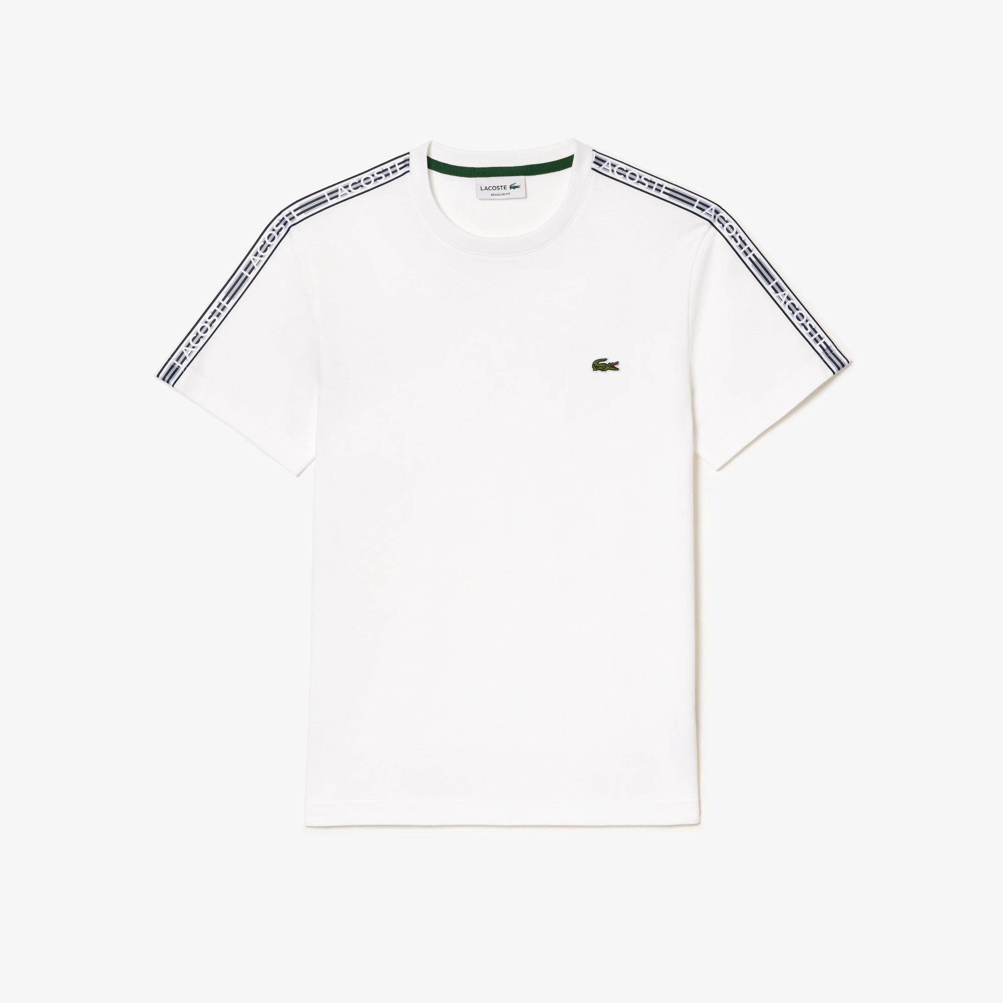 Lacoste T-shirt Logo Stripe Branca Lacoste