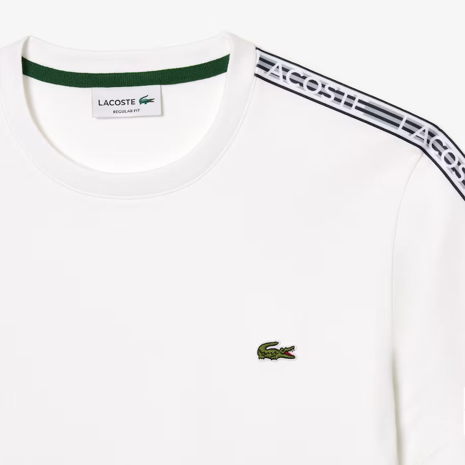Lacoste T-shirt Logo Stripe Branca Lacoste