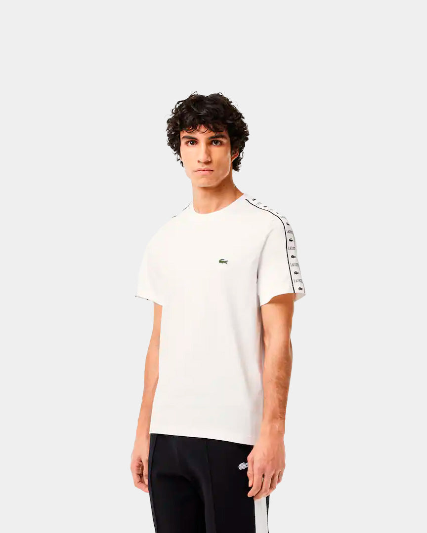 Lacoste T-shirt Logo Stripe Branca TH740400001