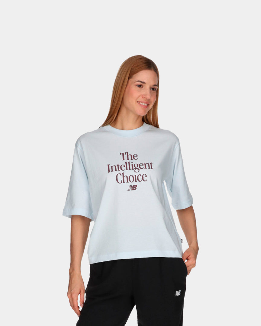 New Balance T-Shirt W Intelligent Choice Azul Branqueado WT51911IB