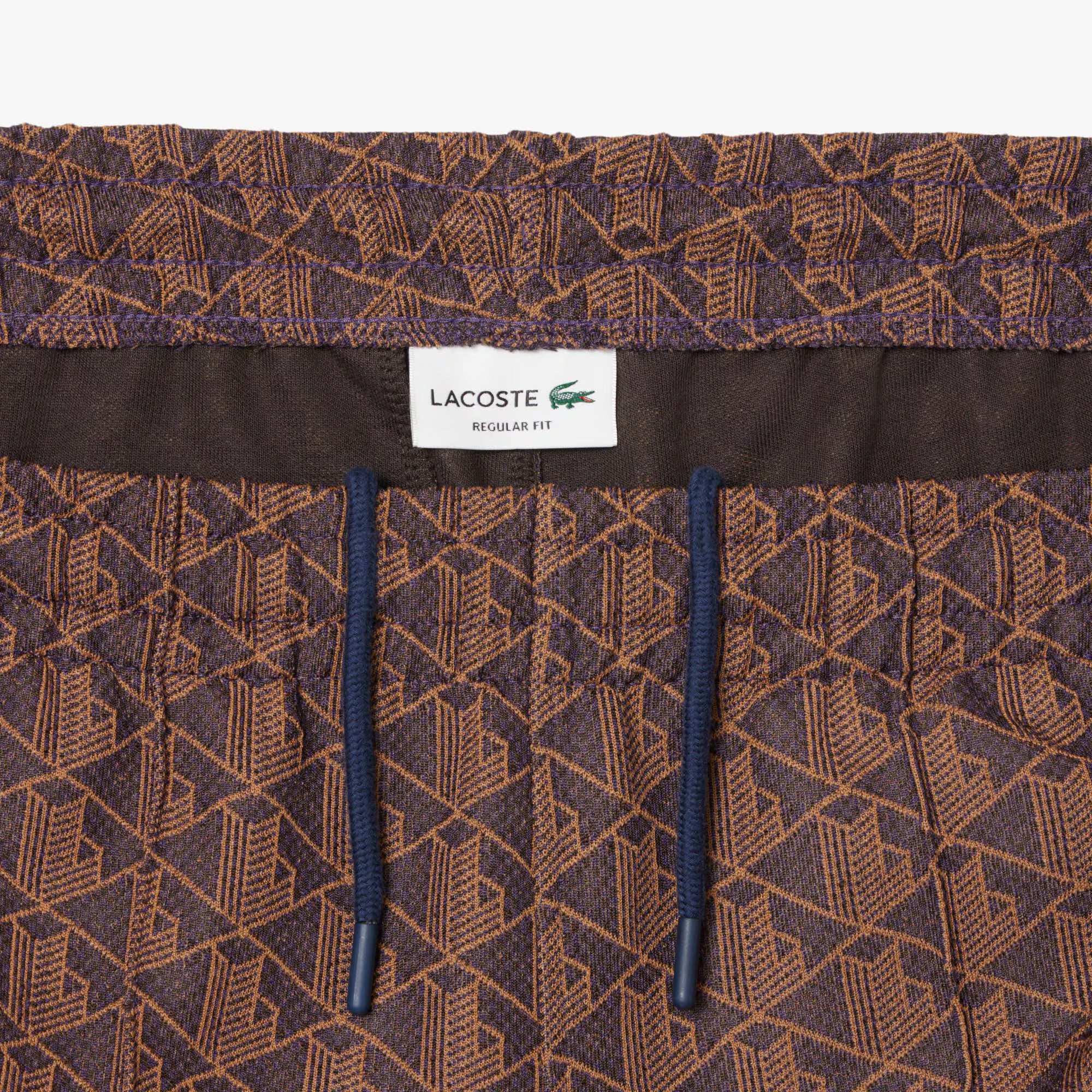 Lacoste Calças Paris Monograma Violeta/Castanho Lacoste