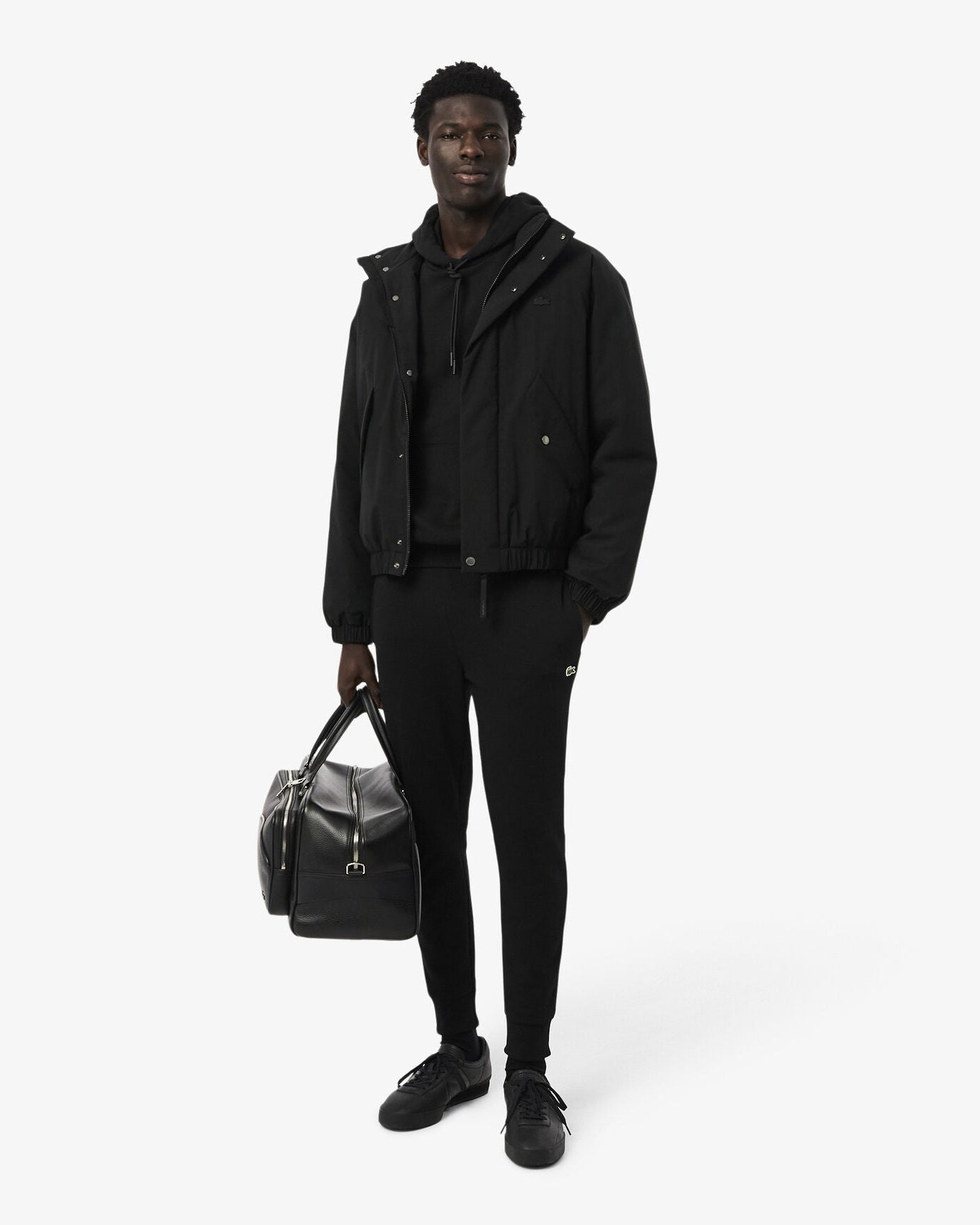 Lacoste Calças Cardadas Slim Fit Pretas Lacoste