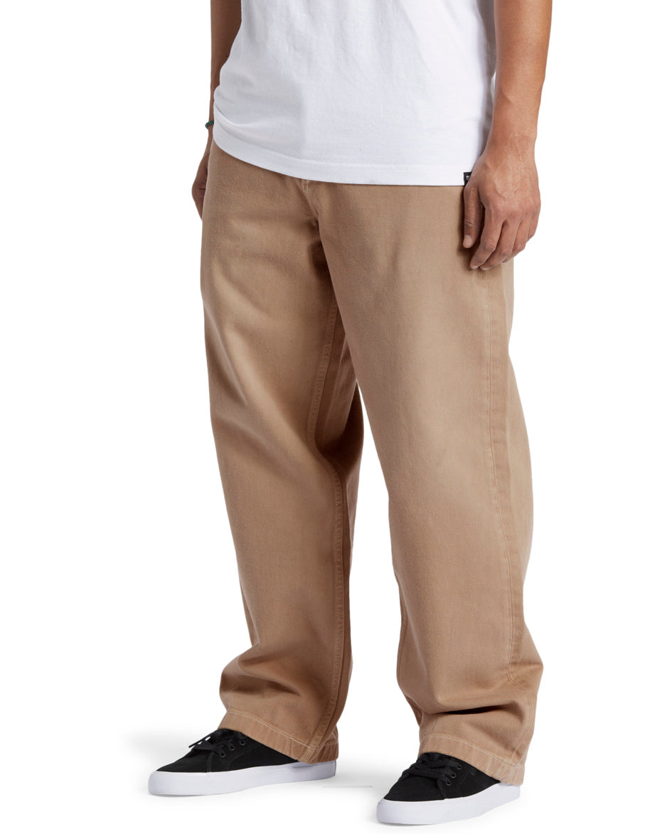 DC Calças Worker Baggy Bege DC