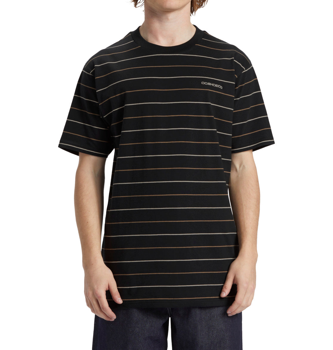 DC T-shirt Listra Lowstate Stripe Preta DC