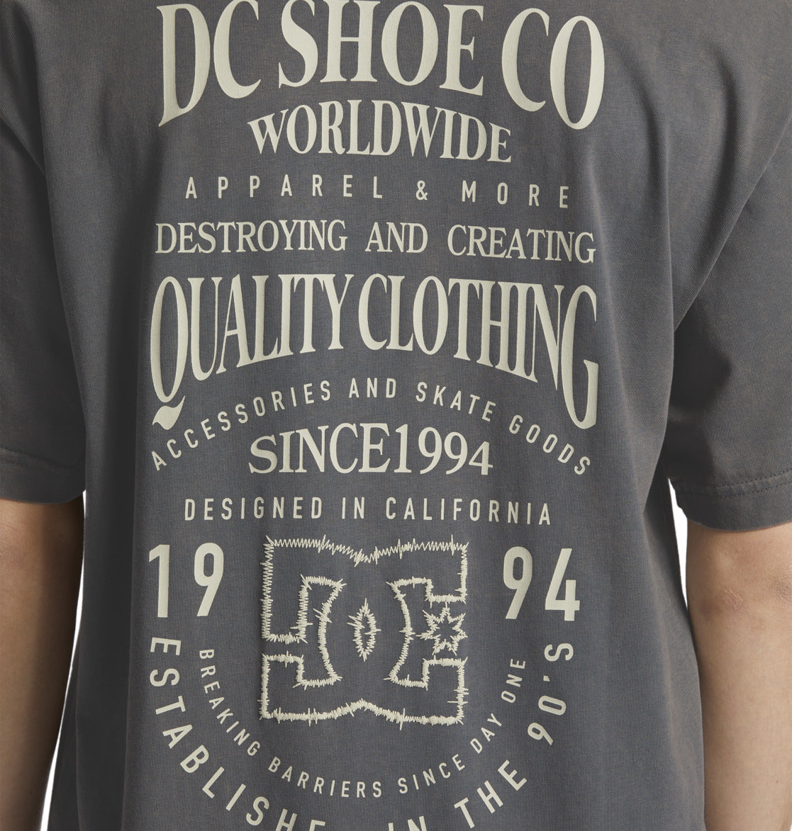 DC T-Shirt High Rise Cinza DC