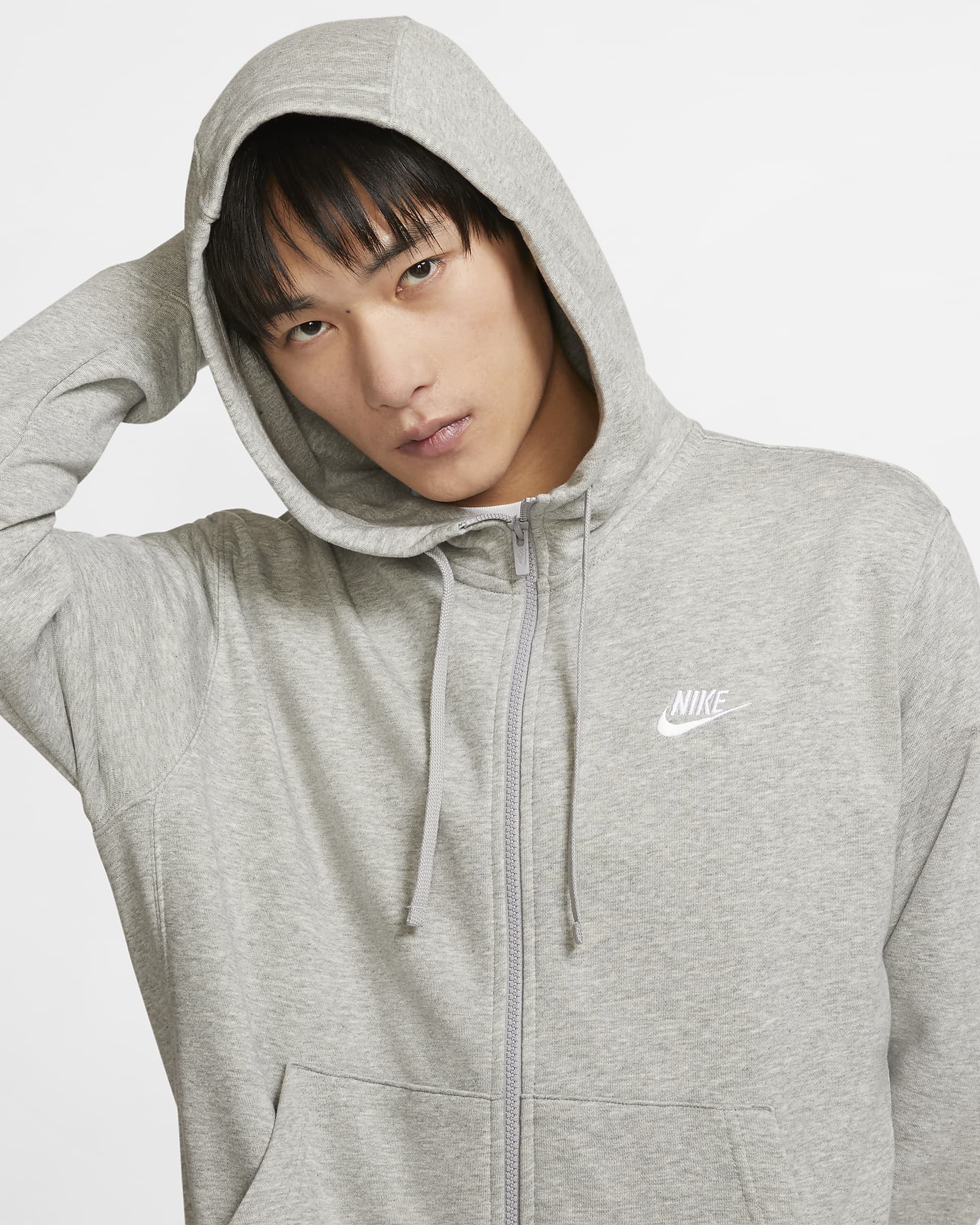Nike Casaco Sportswear Club Fleece Cinza Nike