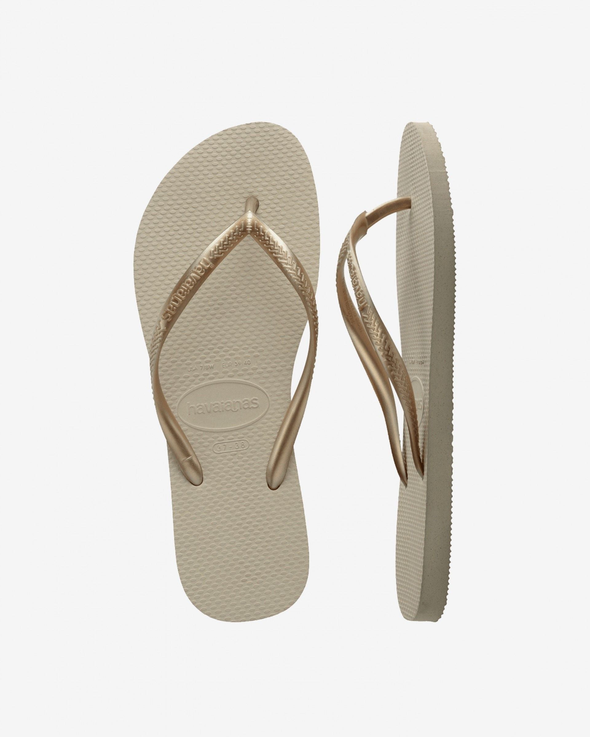 Havaianas Chinelos Slim Dourados Havaianas