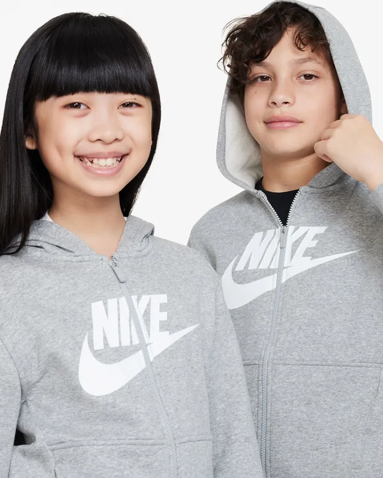 Nike Casaco Sportswear Club Fleece JR Cinza Nike